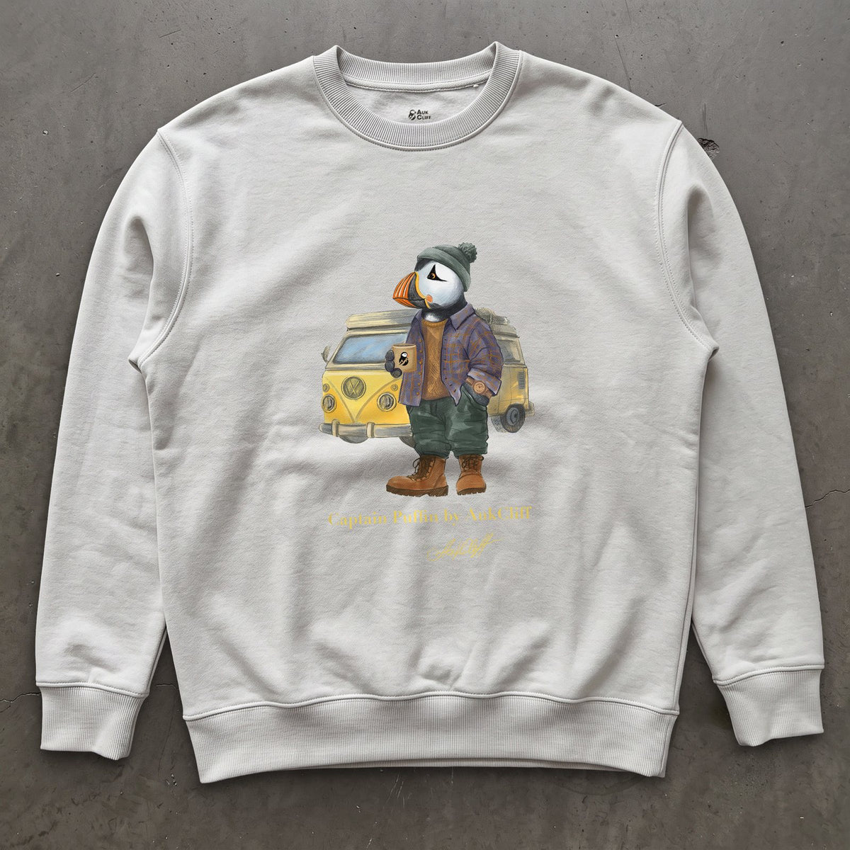 AukCliff Captain Puffin Sweatshirt White / S Captain Puffin™ Van Life Sweatshirt