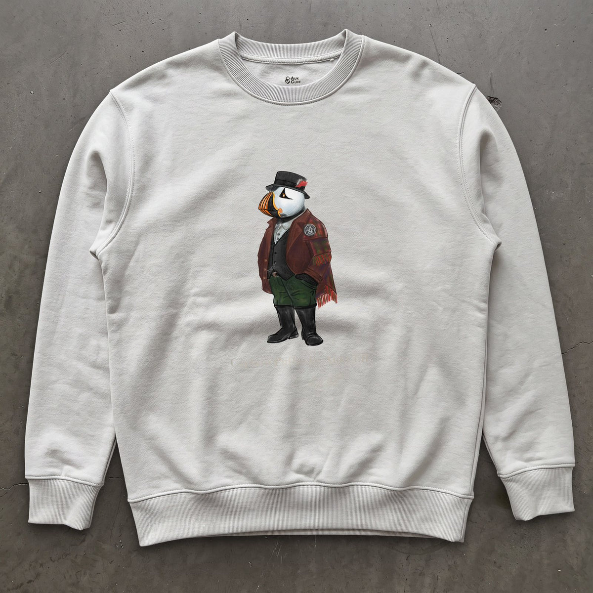 AukCliff® Captain Puffin Sweatshirt White / S Captain Puffin™ Welsh Heritage Sweatshirt