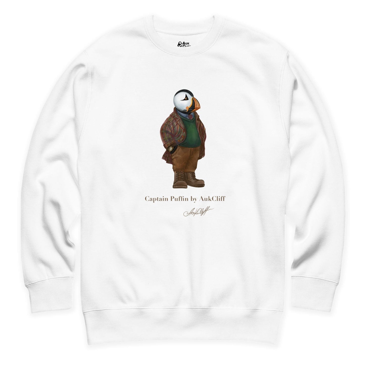 AukCliff® Captain Puffin Sweatshirt White / S Captain Puffin™ “Wilderness Gentleman” Comfort Colors T-Shirt