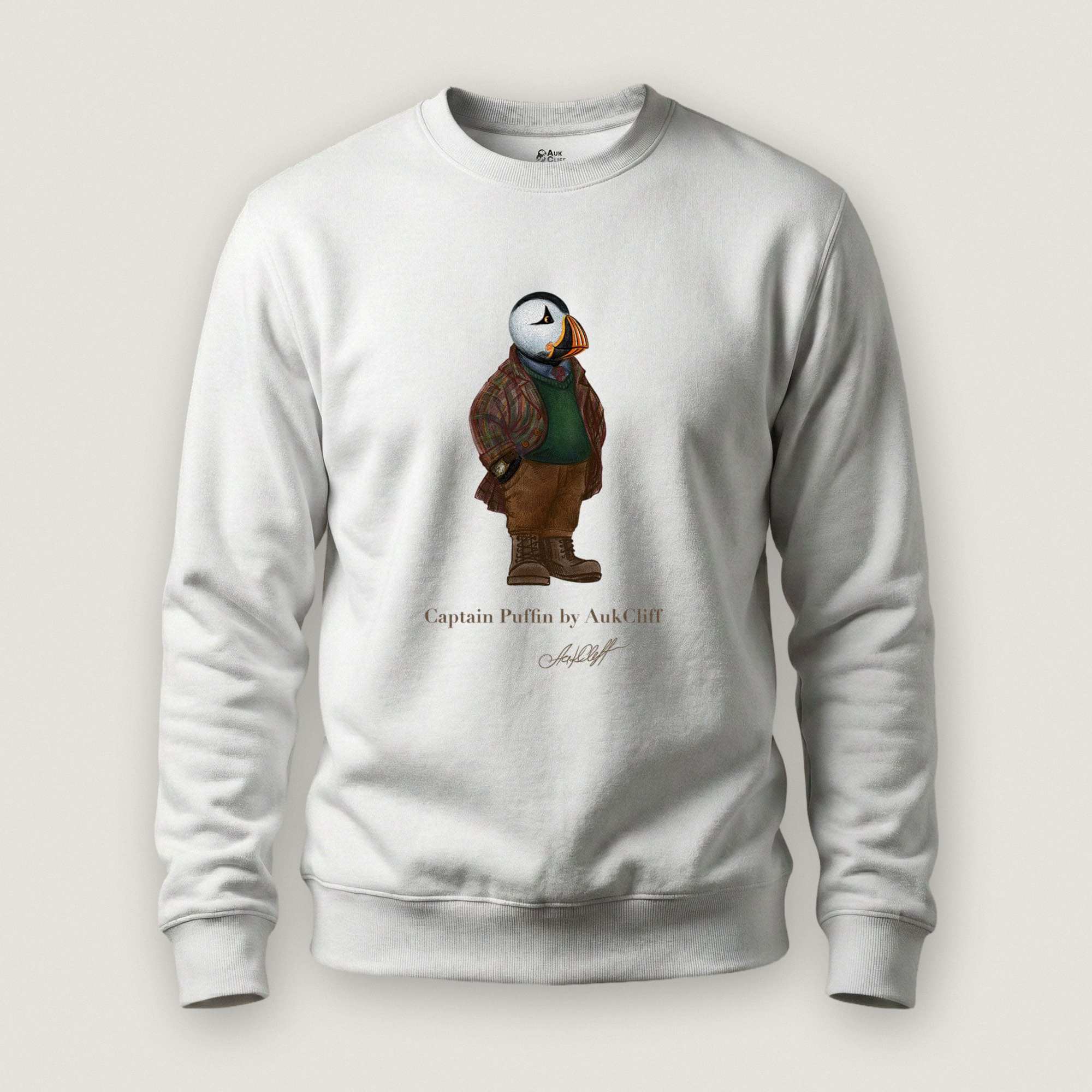 AukCliff® Captain Puffin Sweatshirt White / S Captain Puffin™ “Wilderness Gentleman” Comfort Colors T-Shirt
