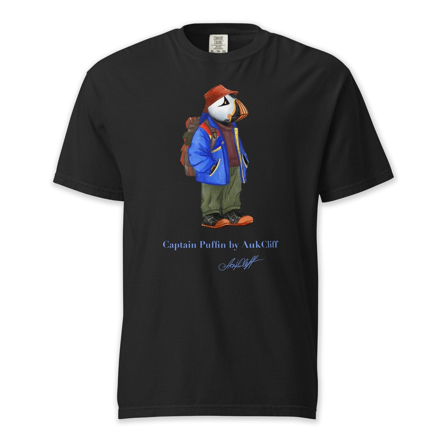 AukCliff Captain Puffin T-shirt Black / S Captain Puffin™ 90’s Outdoor Style Comfort Colors T-Shirt