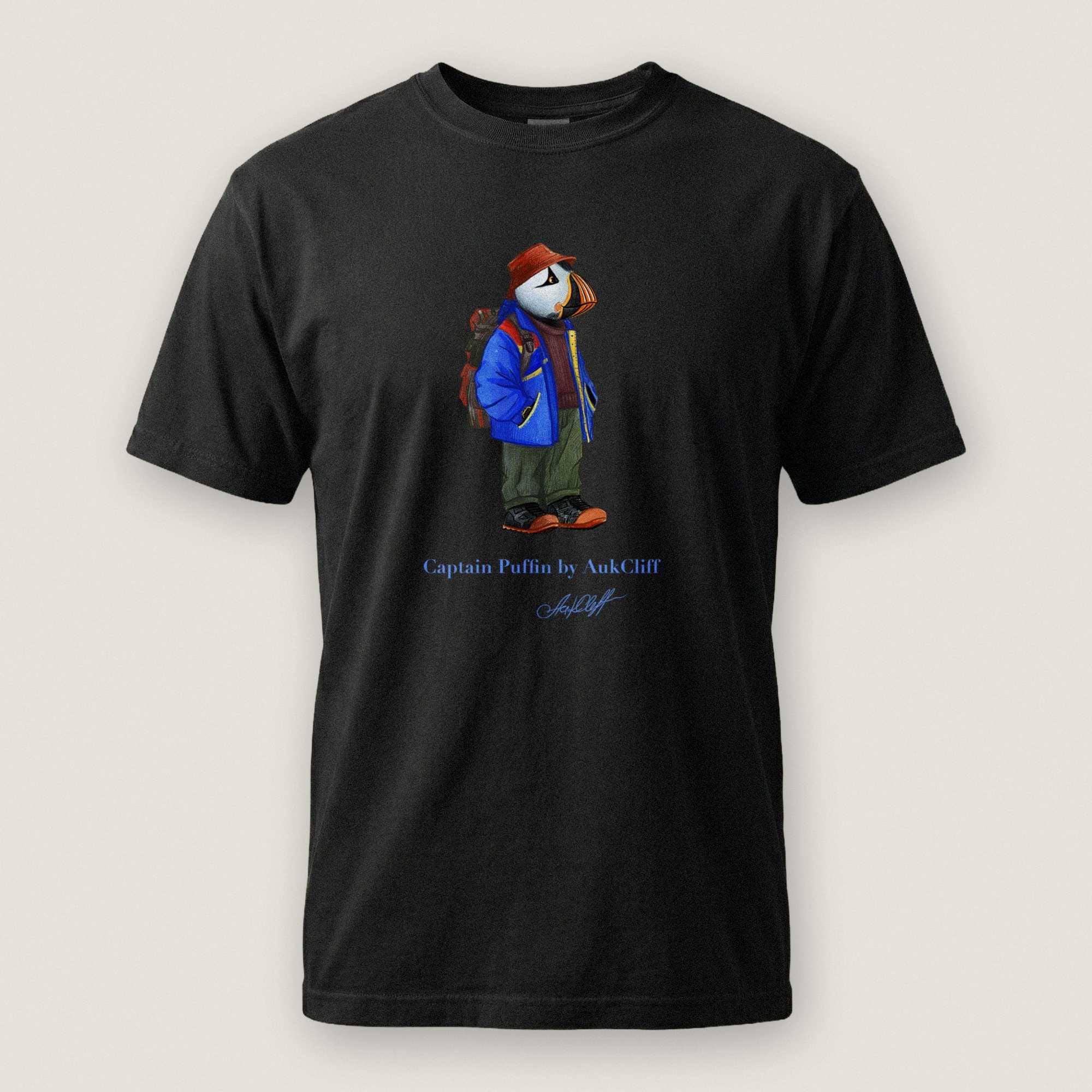 AukCliff Captain Puffin T-shirt Black / S Captain Puffin™ 90’s Outdoor Style Comfort Colors T-Shirt