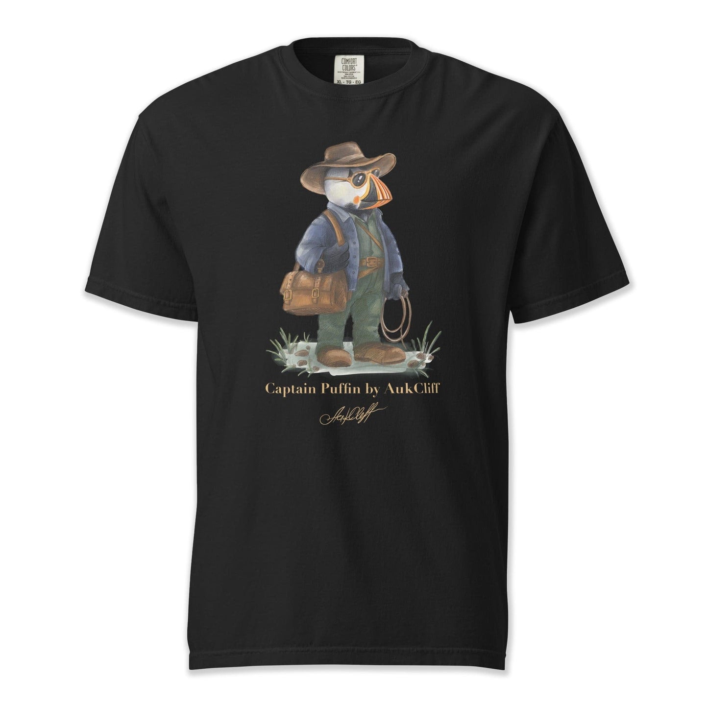 AukCliff Captain Puffin T-shirt Black / S Captain Puffin™ Adventure Archaeologist Comfort Colors T-Shirt
