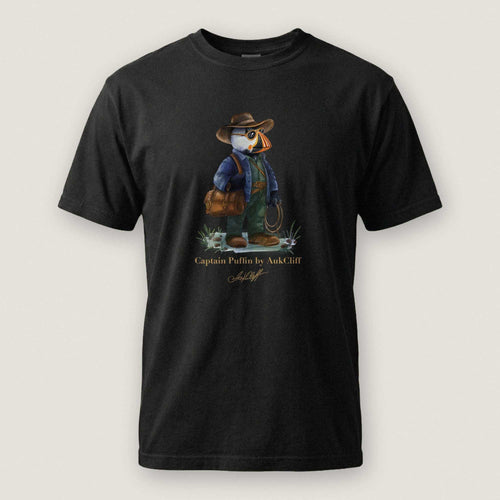 AukCliff Captain Puffin T-shirt Black / S Captain Puffin™ Adventure Archaeologist Comfort Colors T-Shirt