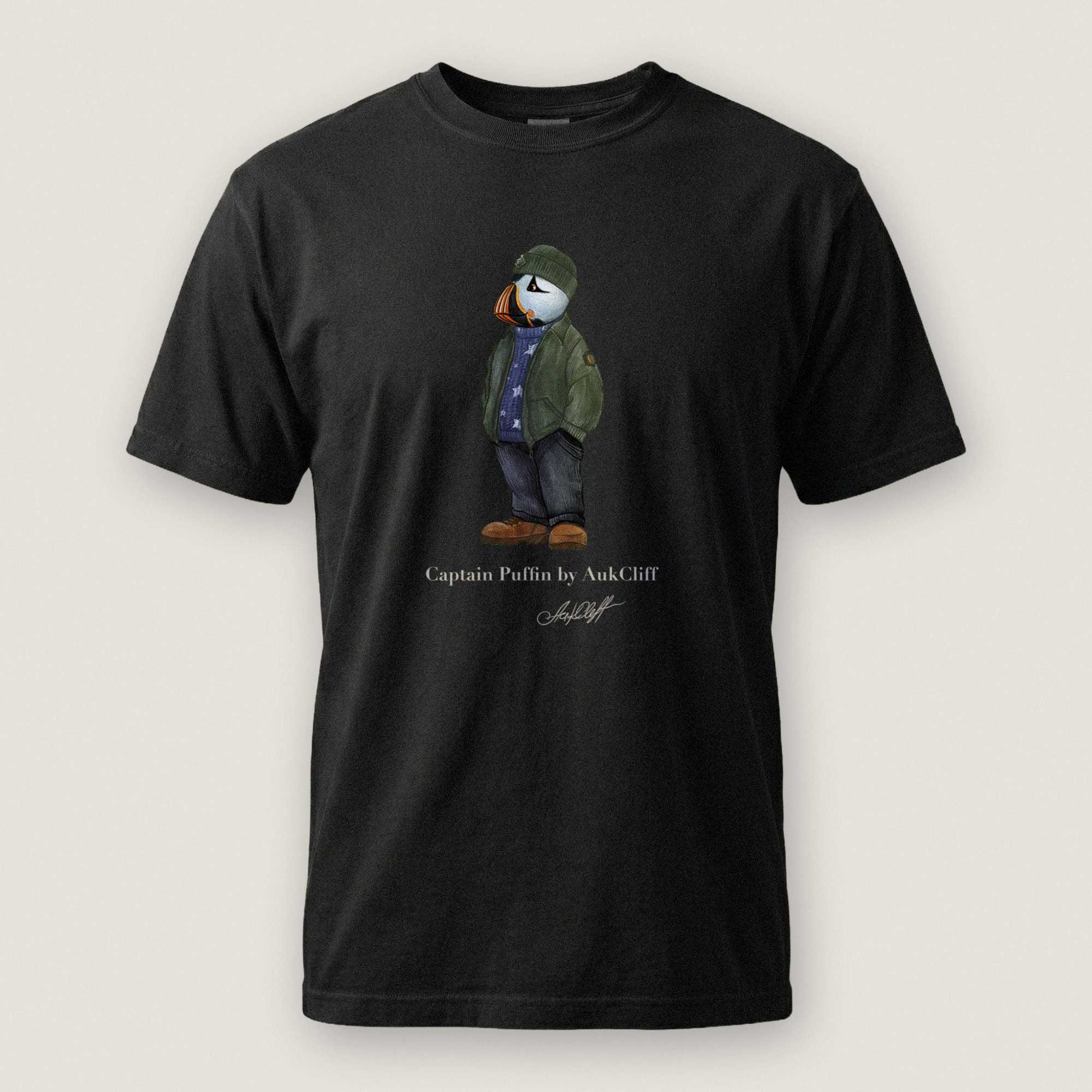 AukCliff® Captain Puffin T-shirt Black / S Captain Puffin “American Trailkeeper” Comfort Colors T-Shirt
