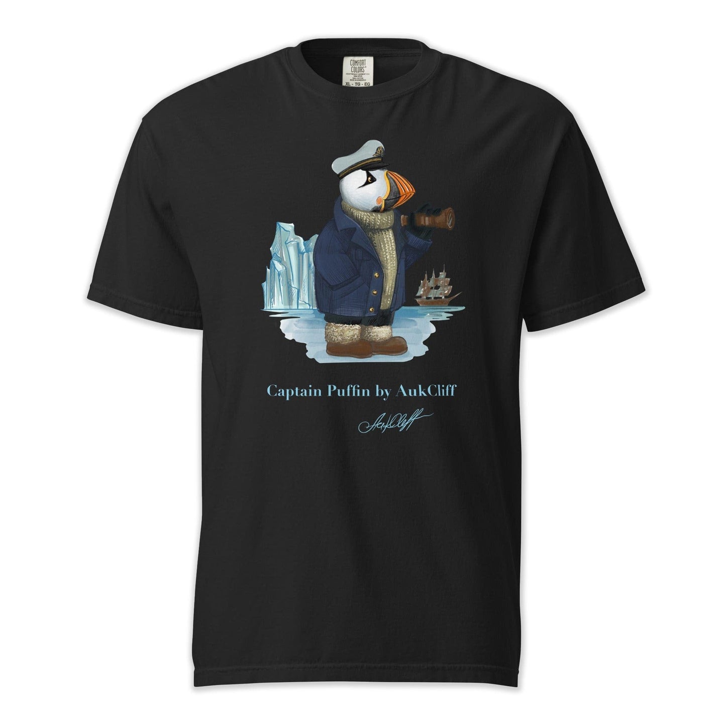 AukCliff Captain Puffin T-shirt Black / S Captain Puffin™ Arctic Sailor Comfort Colors T-Shirt
