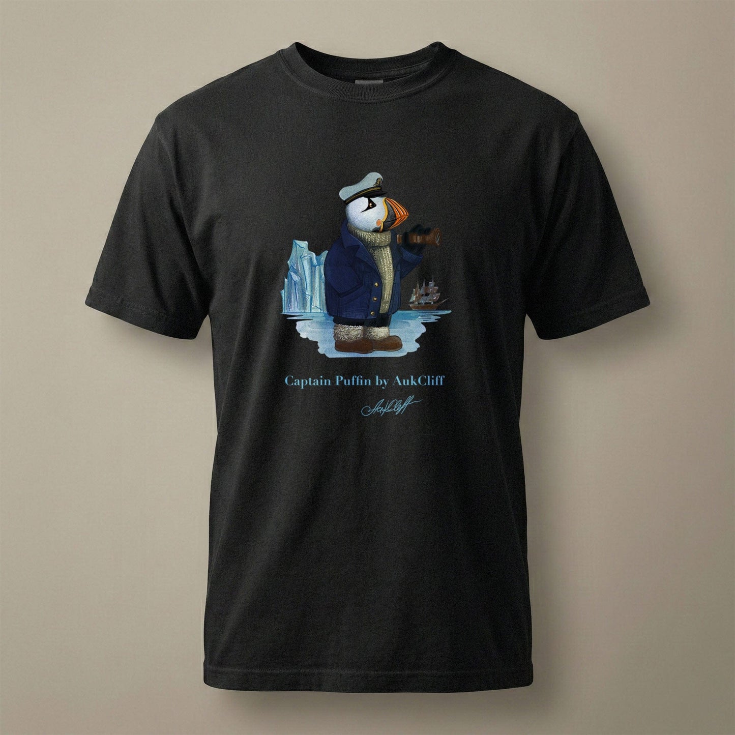 AukCliff Captain Puffin T-shirt Black / S Captain Puffin™ Arctic Sailor Comfort Colors T-Shirt