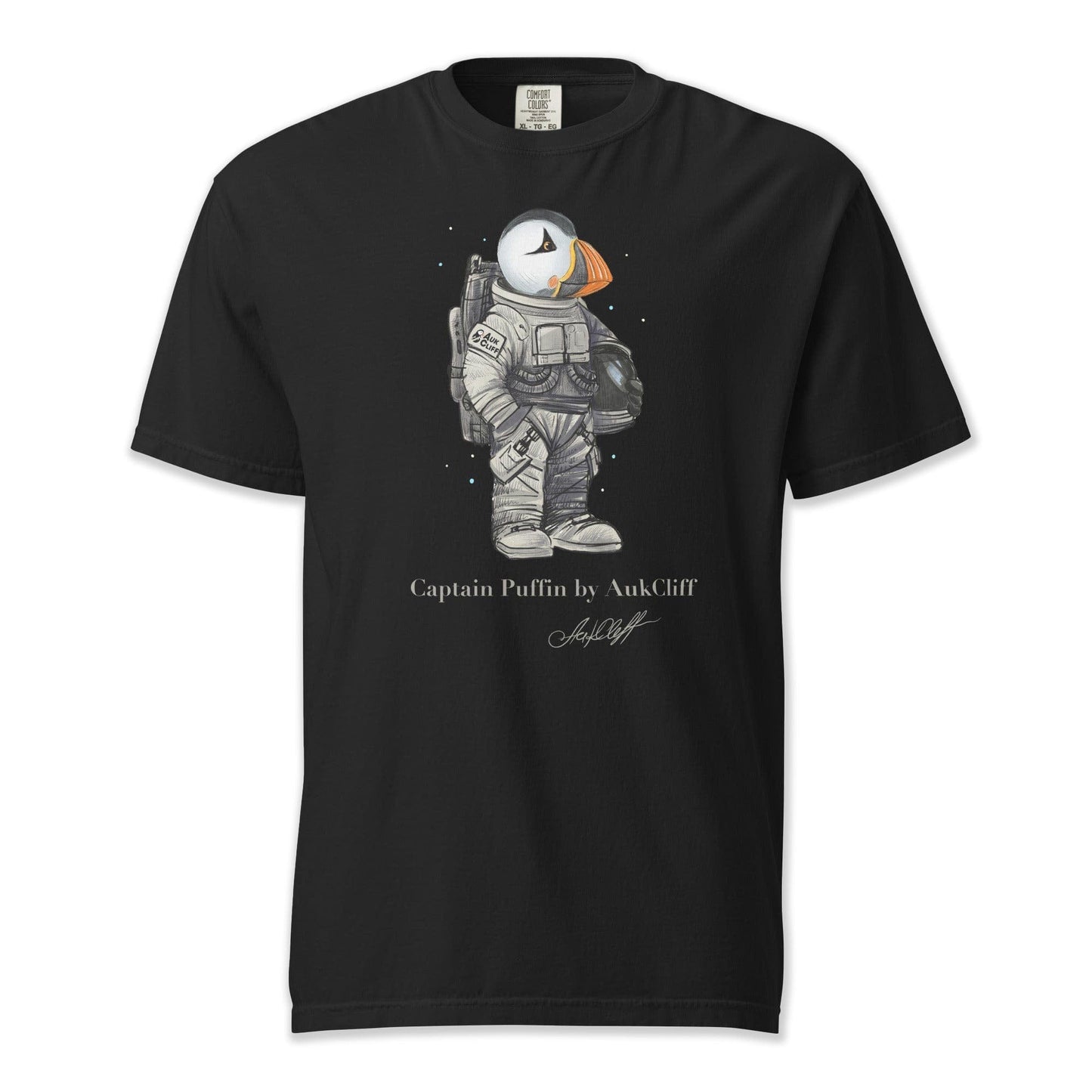AukCliff Captain Puffin T-shirt Black / S Captain Puffin™ Astronaut Comfort Colors T-Shirt