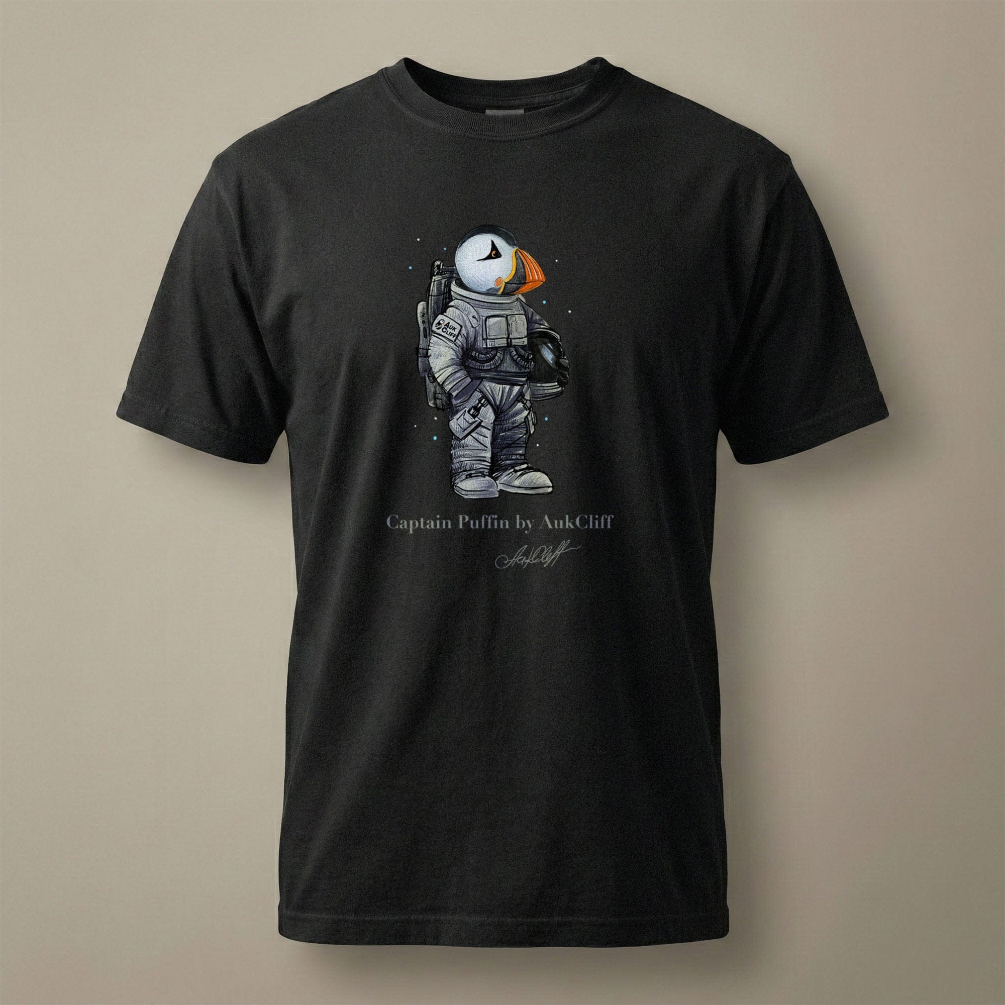 AukCliff Captain Puffin T-shirt Black / S Captain Puffin™ Astronaut Comfort Colors T-Shirt