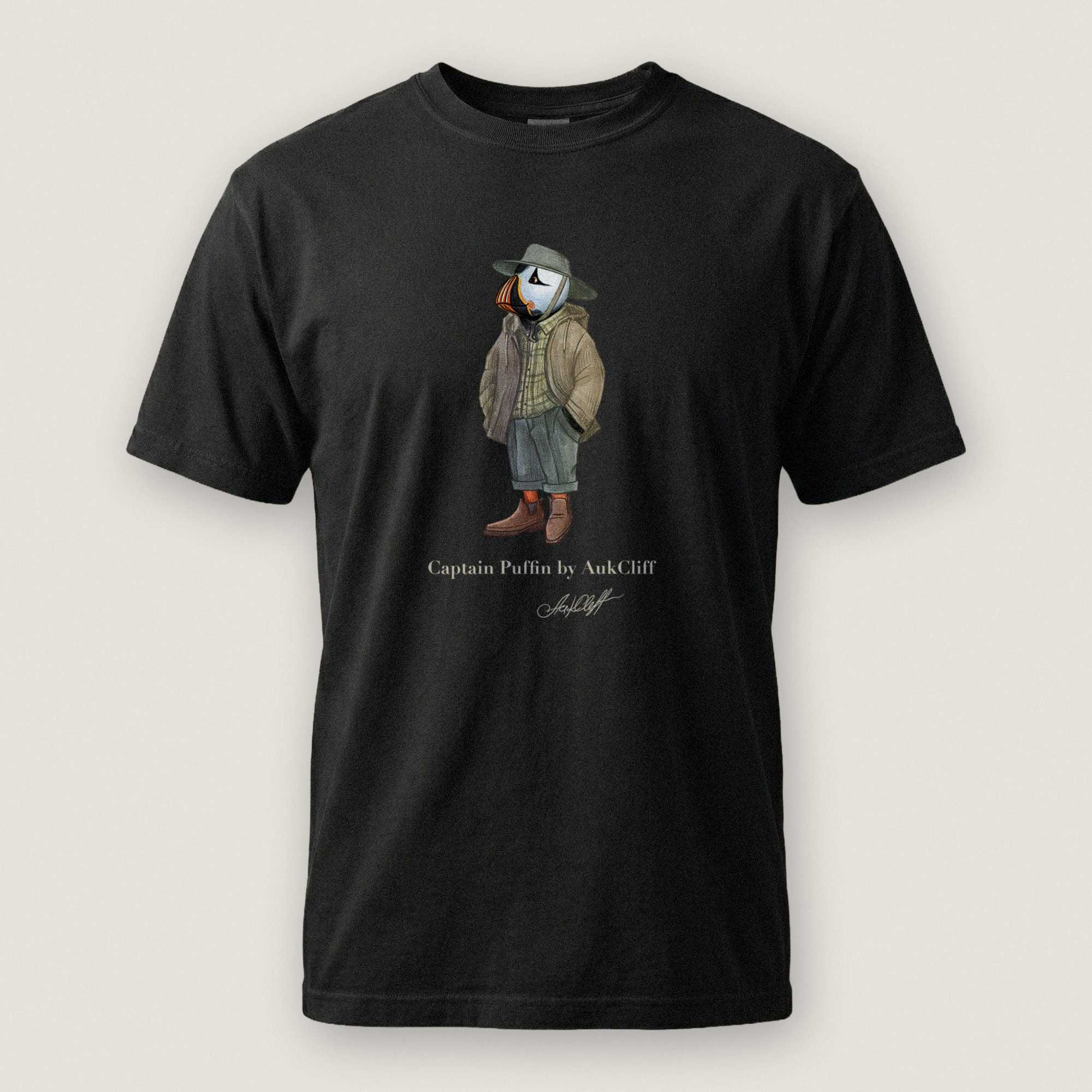 AukCliff® Captain Puffin T-shirt Black / S Captain Puffin “Australian Bush Walker” Comfort Colors T-Shirt