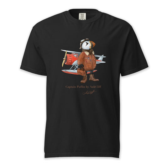 AukCliff Captain Puffin T-shirt Black / S Captain Puffin™ Bush Pilot Comfort Colors T-Shirt