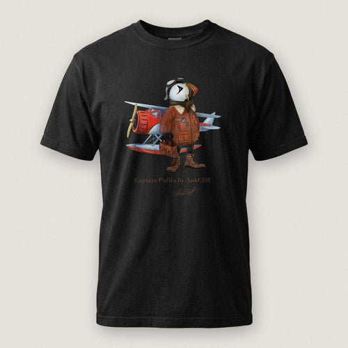 AukCliff Captain Puffin T-shirt Black / S Captain Puffin™ Bush Pilot Comfort Colors T-Shirt