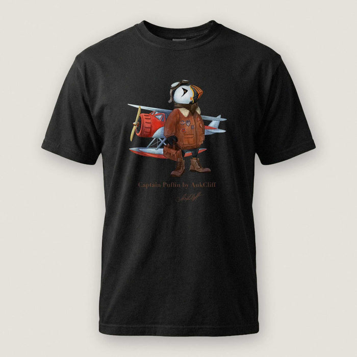 AukCliff Captain Puffin T-shirt Black / S Captain Puffin™ Bush Pilot Comfort Colors T-Shirt