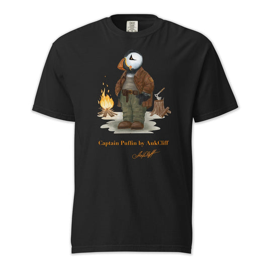 AukCliff Captain Puffin T-shirt Black / S Captain Puffin™ Bushcraft Comfort Colors T-Shirt