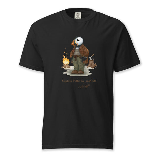 AukCliff Captain Puffin T-shirt Black / S Captain Puffin™ Bushcraft Comfort Colors T-Shirt