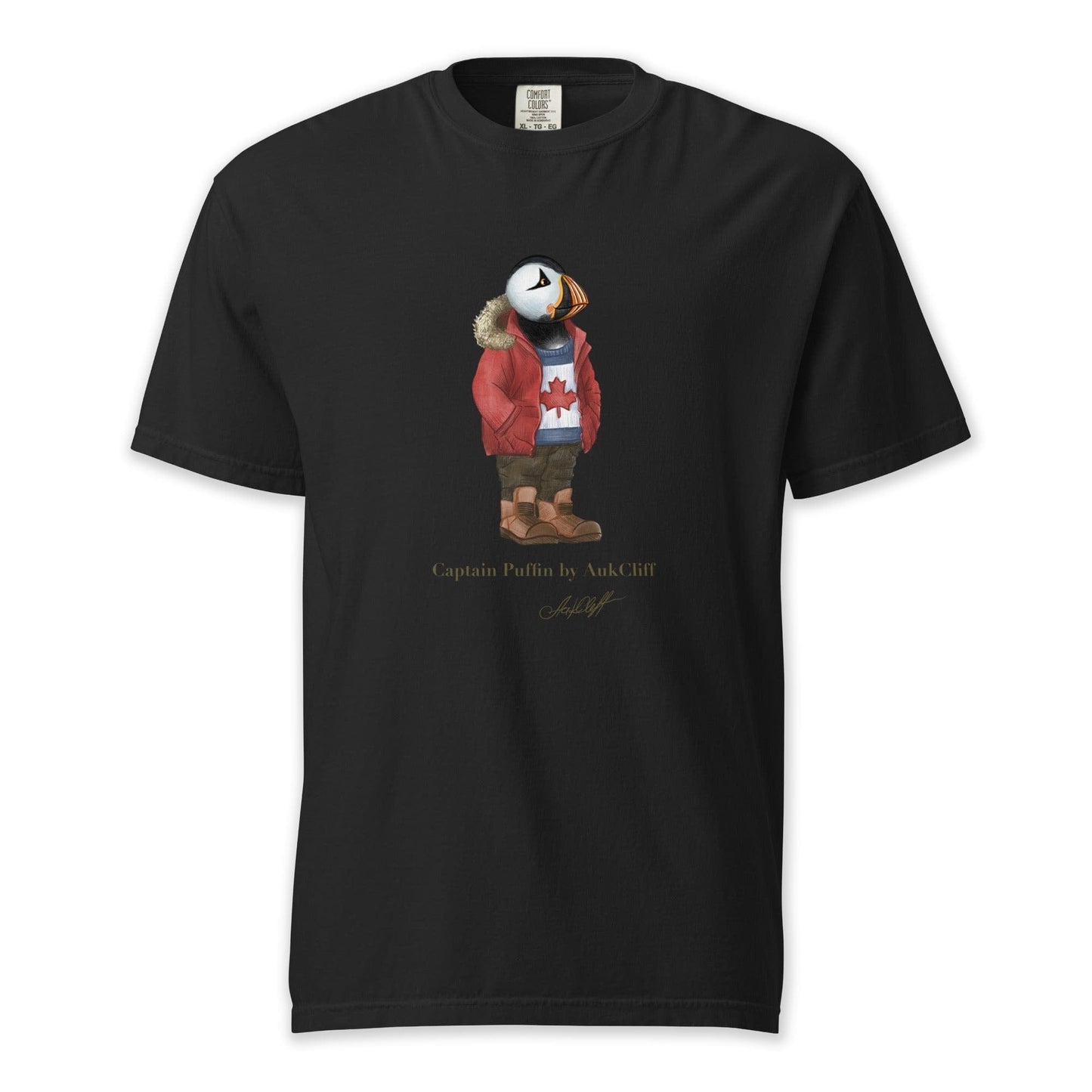 AukCliff Captain Puffin T-shirt Black / S Captain Puffin™ “Canada Trail Giver” Comfort Colors T-Shirt