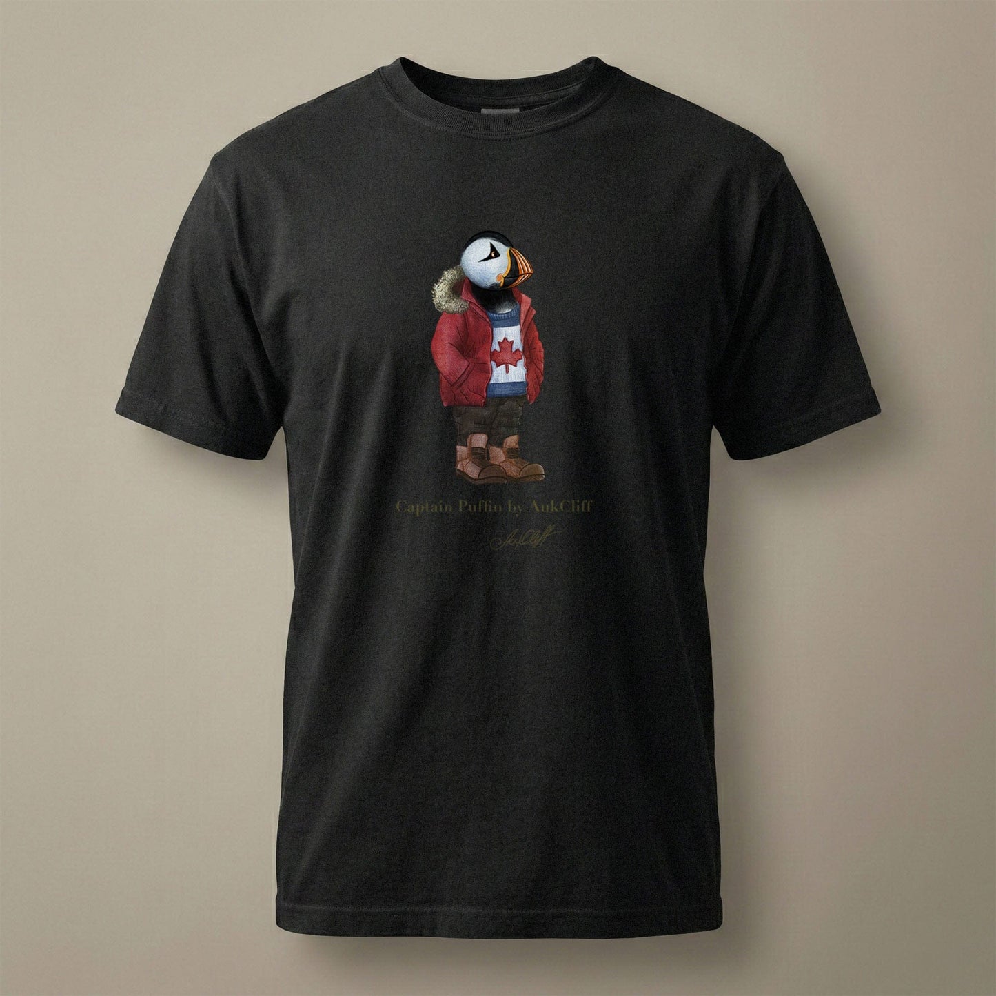 AukCliff Captain Puffin T-shirt Black / S Captain Puffin™ “Canada Trailkeeper” Comfort Colors T-Shirt