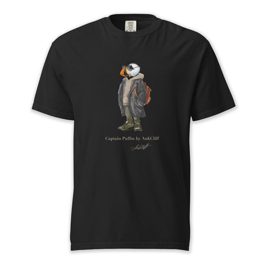 AukCliff® Captain Puffin T-shirt Black / S Captain Puffin™ “City Explorer” Comfort Colors T-Shirt