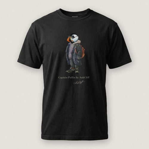 AukCliff® Captain Puffin T-shirt Black / S Captain Puffin™ “City Explorer” Comfort Colors T-Shirt