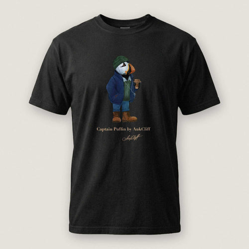 AukCliff Captain Puffin T-shirt Black / S Captain Puffin™ Coffeehouse Comfort Colors T-Shirt