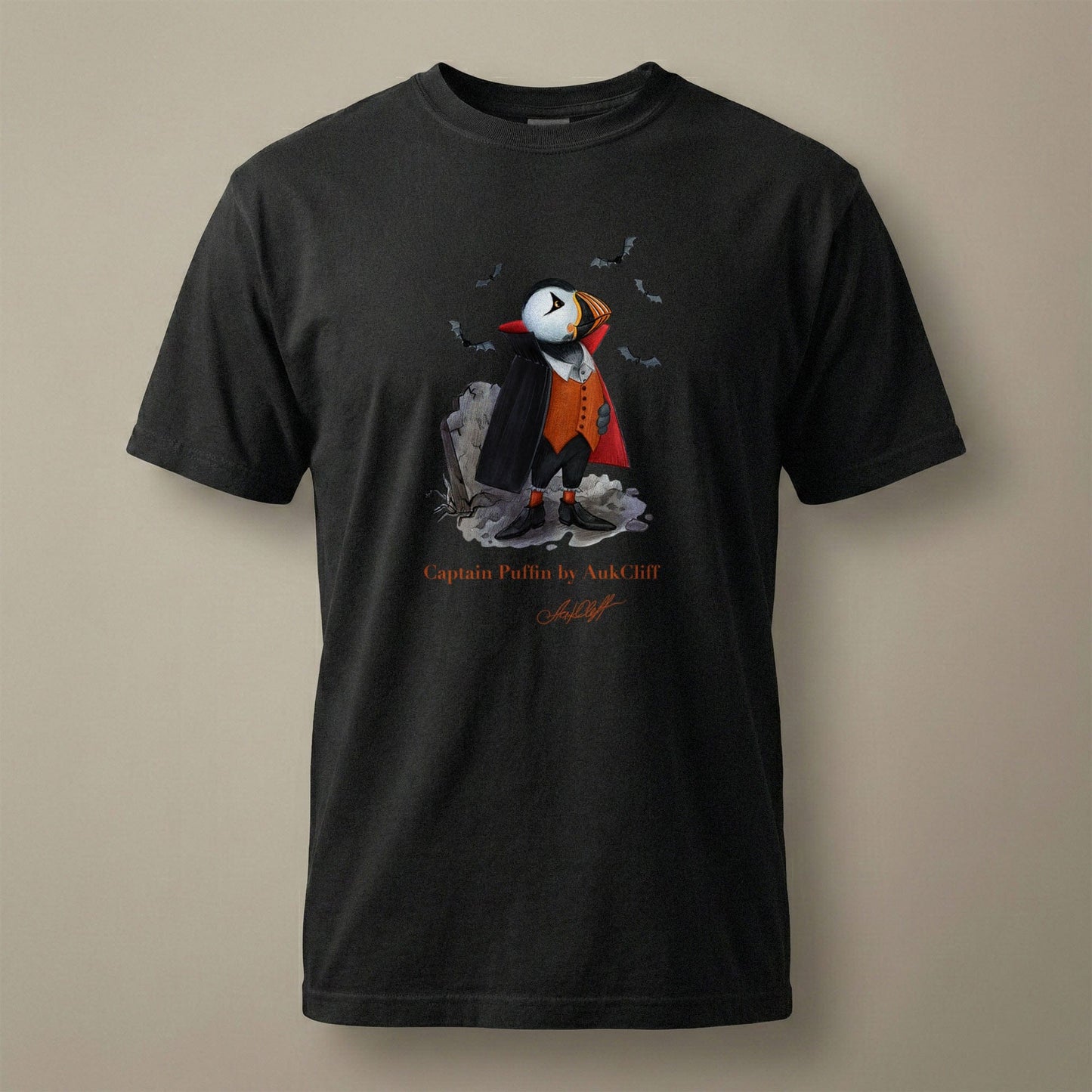 AukCliff Captain Puffin T-shirt Black / S Captain Puffin™ "Count Dracula" Comfort Colors T-Shirt
