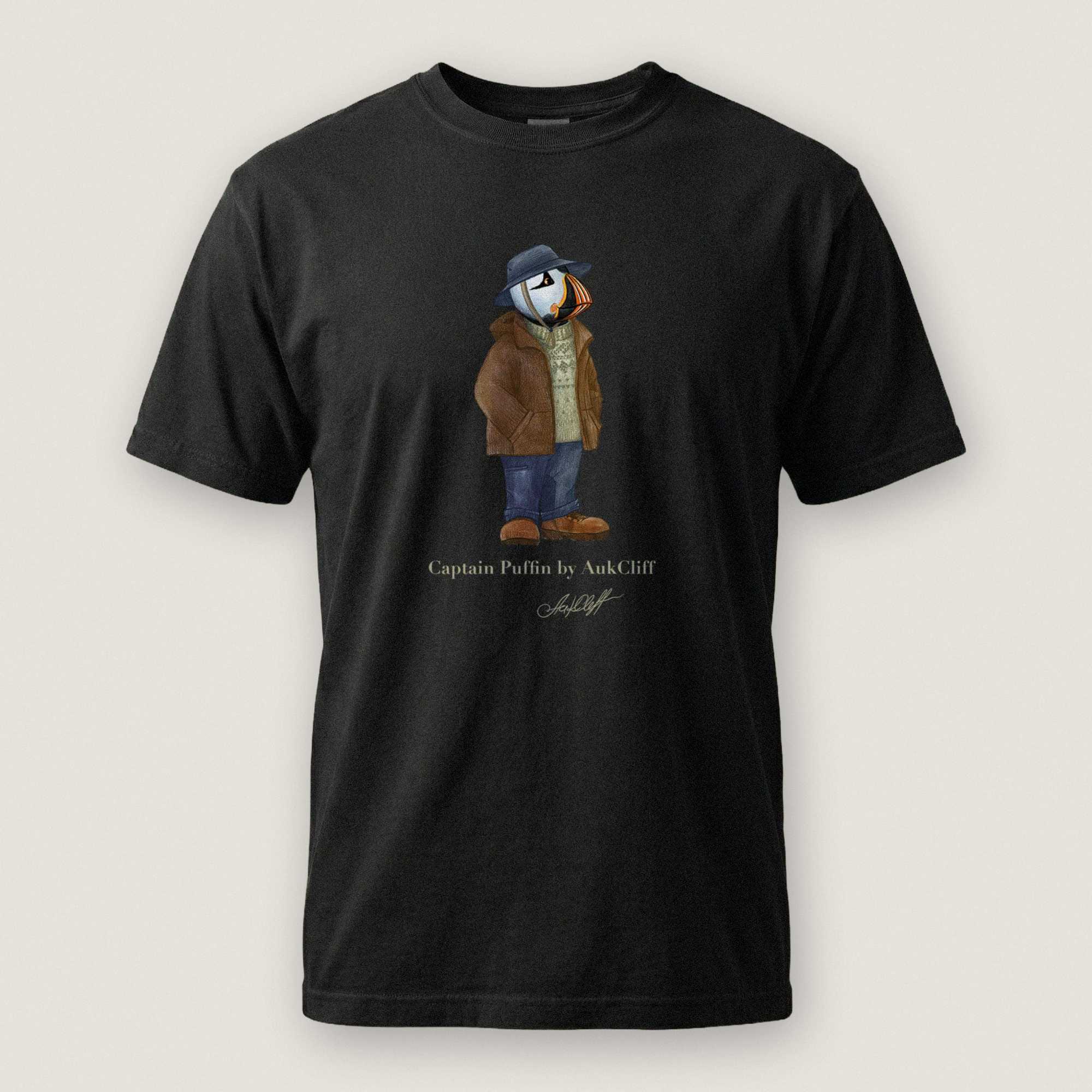 AukCliff® Captain Puffin T-shirt Black / S Captain Puffin “Dolomites Alpine Rambler” Comfort Colors T-Shirt