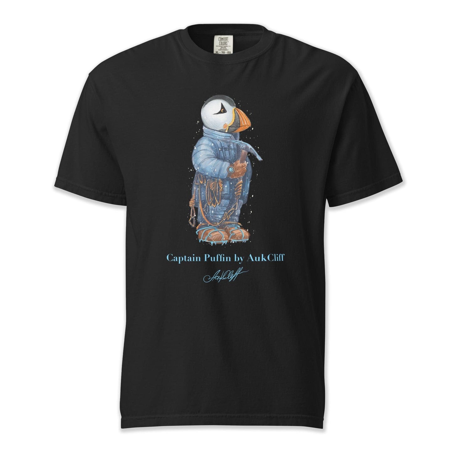 AukCliff Captain Puffin T-shirt Black / S Captain Puffin™ Everest Expedition Comfort Colors T-Shirt