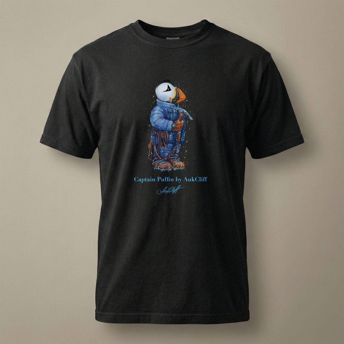 AukCliff Captain Puffin T-shirt Black / S Captain Puffin™ Everest Expedition Comfort Colors T-Shirt
