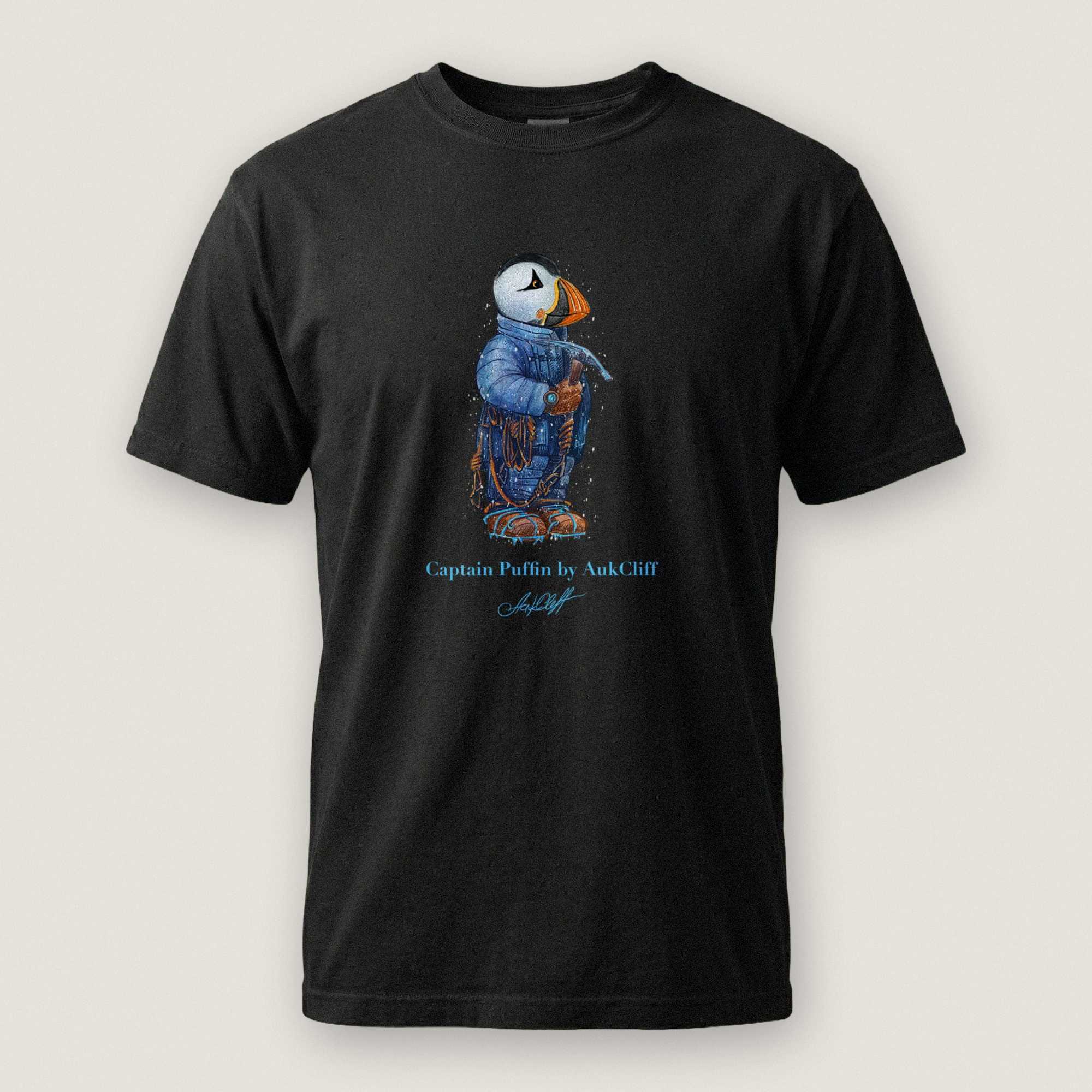 AukCliff Captain Puffin T-shirt Black / S Captain Puffin™ Everest Expedition Comfort Colors T-Shirt