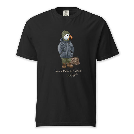 AukCliff® Captain Puffin T-shirt Black / S Captain Puffin™ “Expedition Scout” Comfort Colors T-Shirt