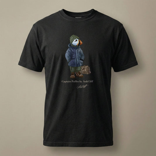 AukCliff® Captain Puffin T-shirt Black / S Captain Puffin™ “Expedition Scout” Comfort Colors T-Shirt