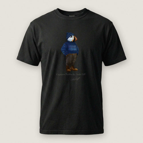 AukCliff Captain Puffin T-shirt Black / S Captain Puffin™ “Faroe Islands Fisherman” Comfort Colors T-Shirt