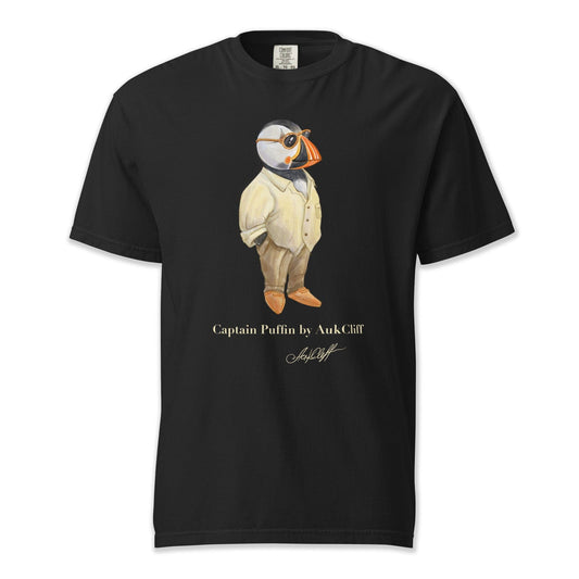 AukCliff Captain Puffin T-shirt Black / S Captain Puffin™ Fashion Explorer Comfort Colors T-Shirt