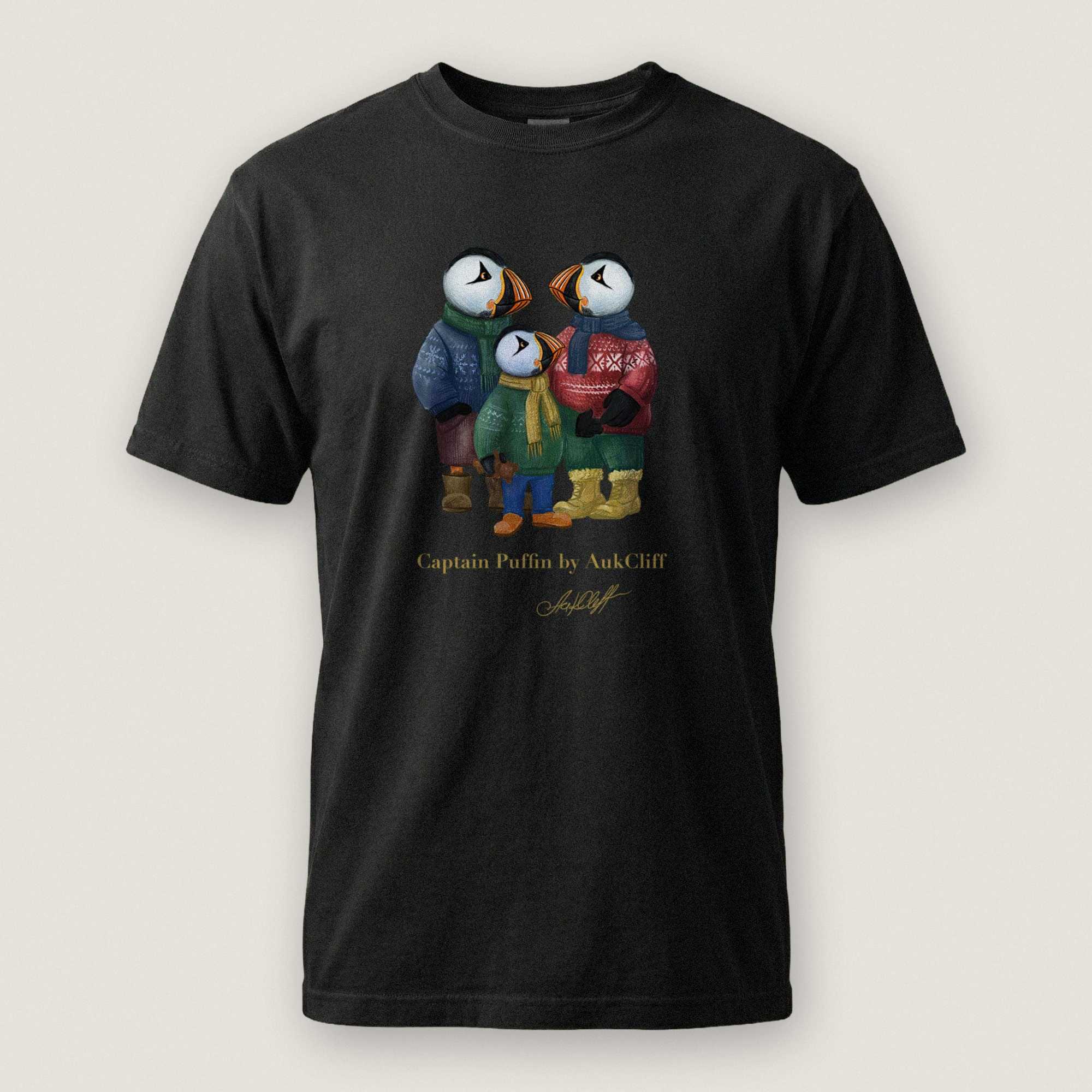 AukCliff Captain Puffin T-shirt Black / S Captain Puffin™ “Festive Family” Comfort Colors T-Shirt