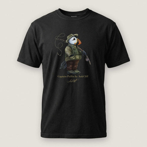 AukCliff Captain Puffin T-shirt Black / S Captain Puffin™ Fly Fisherman Comfort Colors T-Shirt