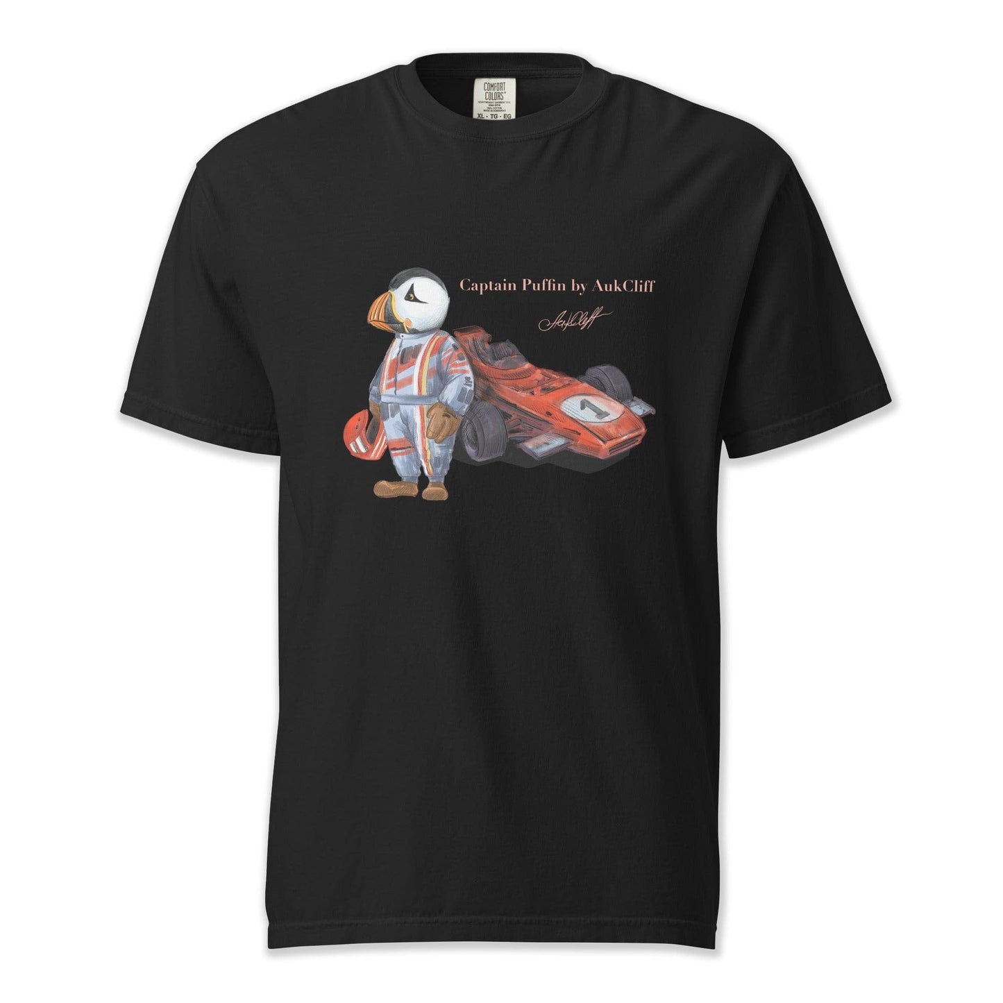 AukCliff Captain Puffin T-shirt Black / S Captain Puffin™ Formula 1 Driver Comfort Colors T-Shirt
