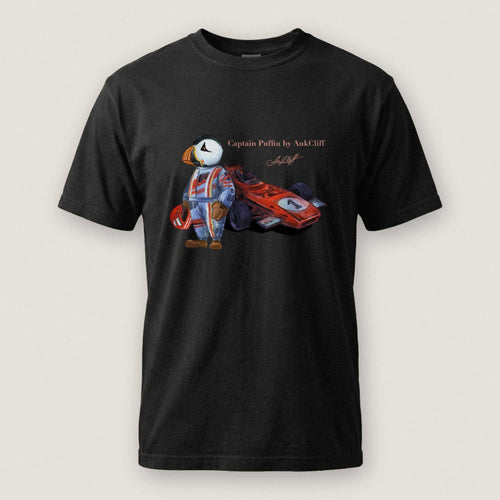 AukCliff Captain Puffin T-shirt Black / S Captain Puffin™ Formula Racer Comfort Colors T-Shirt