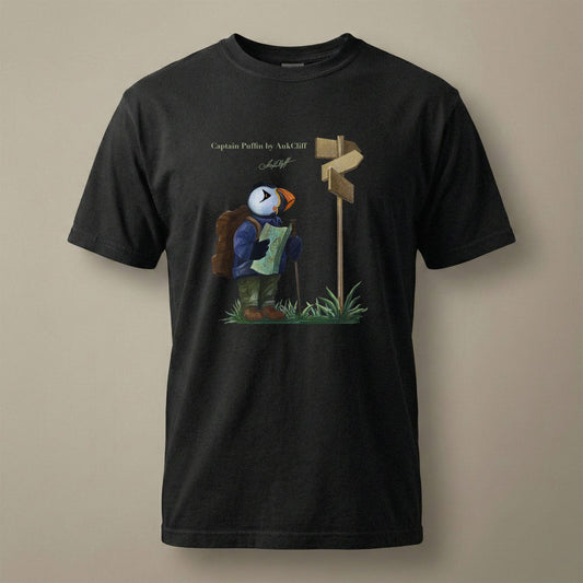 AukCliff Captain Puffin T-shirt Black / S Captain Puffin™ Hiker Comfort Colors T-Shirt