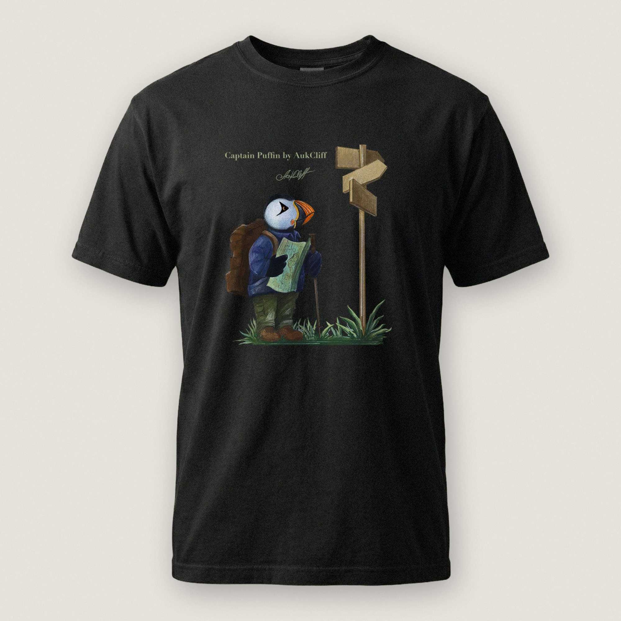 AukCliff Captain Puffin T-shirt Black / S Captain Puffin™ Hiker Comfort Colors T-Shirt