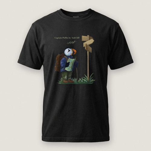 AukCliff Captain Puffin T-shirt Black / S Captain Puffin™ Hiker Comfort Colors T-Shirt