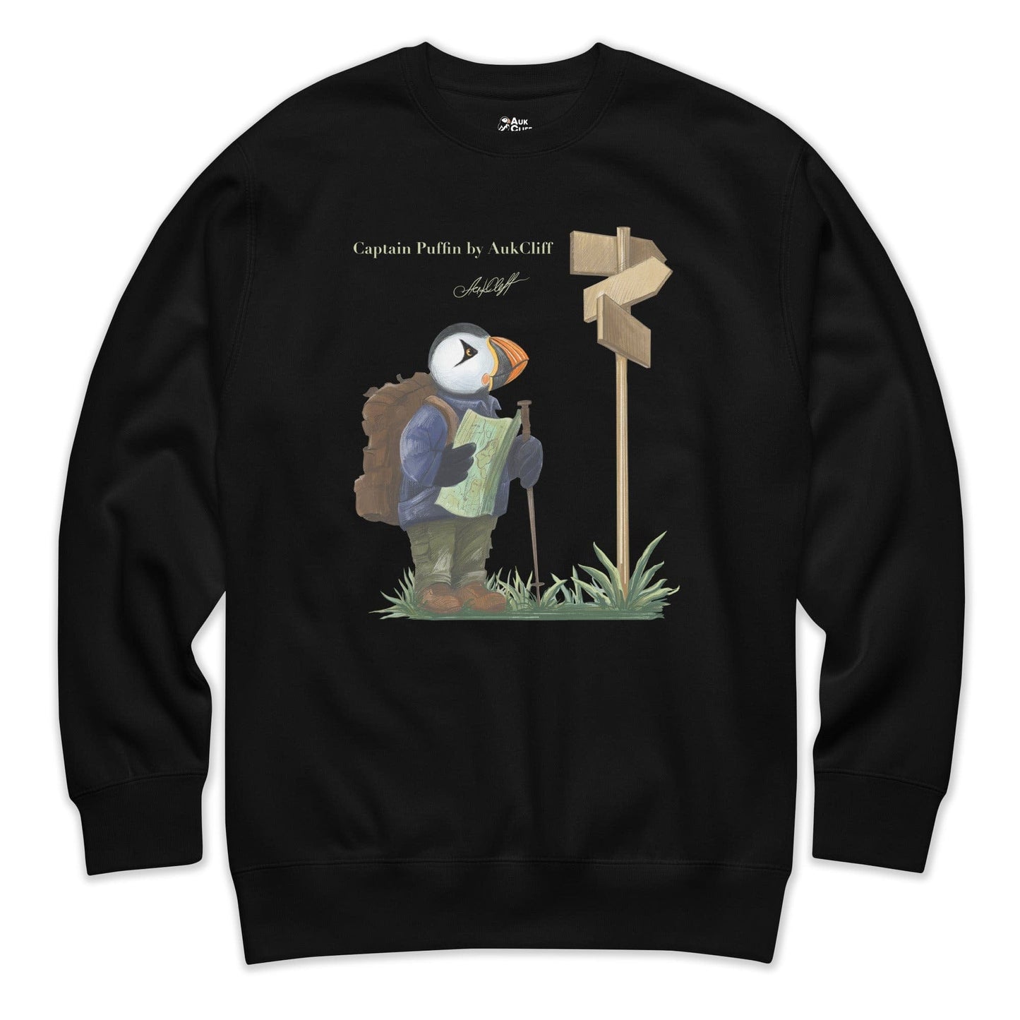 AukCliff Captain Puffin T-shirt Black / S Captain Puffin™ Hiker Sweatshirt