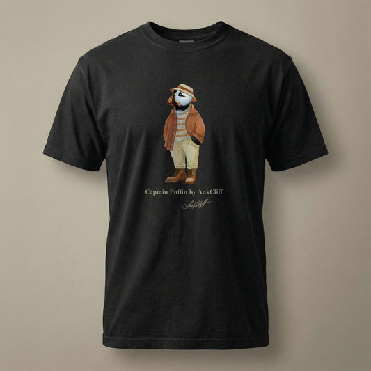 AukCliff® Captain Puffin T-shirt Black / S Captain Puffin “Iberian Rambler” Comfort Colors T-Shirt