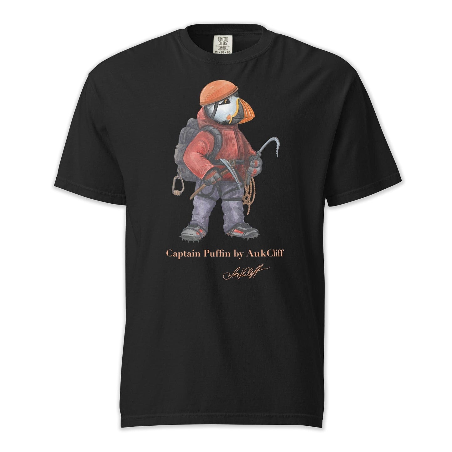 AukCliff Captain Puffin T-shirt Black / S Captain Puffin™ Ice Climber Comfort Colors T-Shirt
