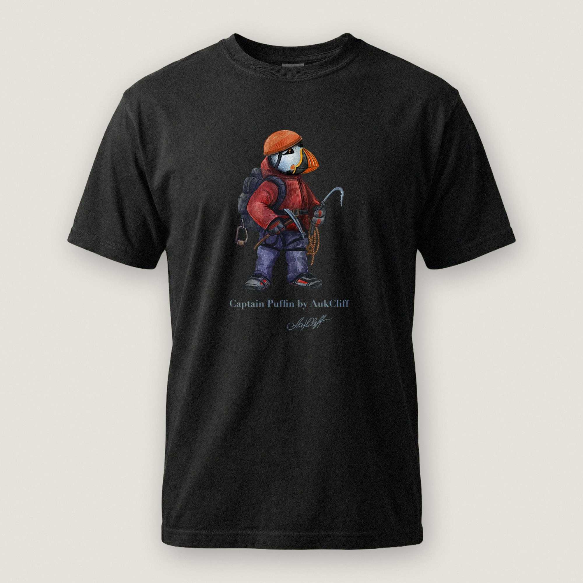 AukCliff Captain Puffin T-shirt Black / S Captain Puffin™ Ice Climber Comfort Colors T-Shirt