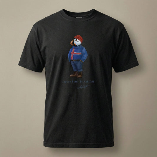 AukCliff Captain Puffin T-shirt Black / S Captain Puffin™ “Iceland Wanderer” Comfort Colors T-Shirt