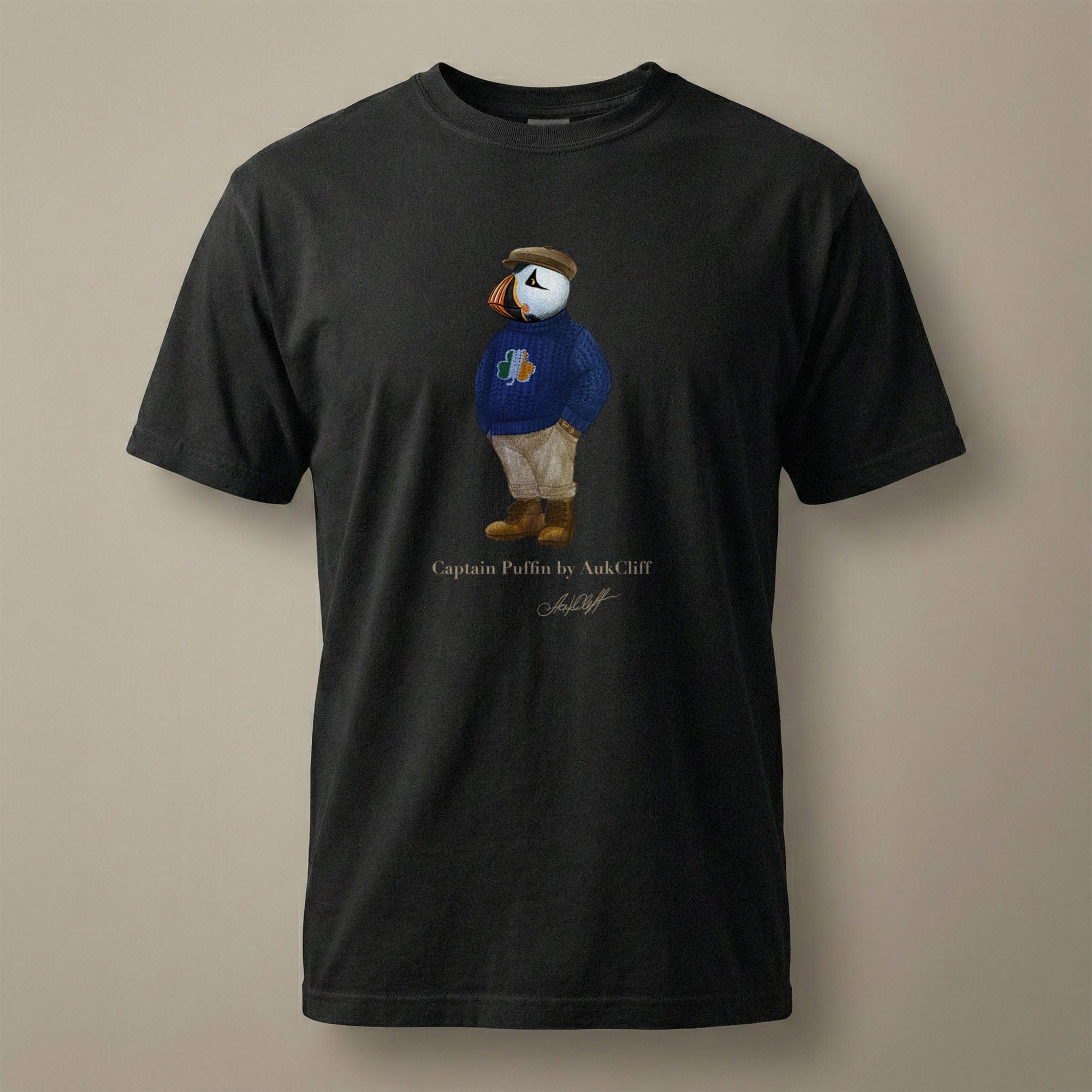 AukCliff Captain Puffin T-shirt Black / S Captain Puffin™ “Irish Trailkeeper” T-Shirt