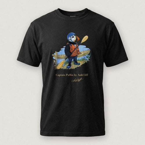 AukCliff Captain Puffin T-shirt Black / S Captain Puffin™ Kayaker Comfort Colors T-Shirt