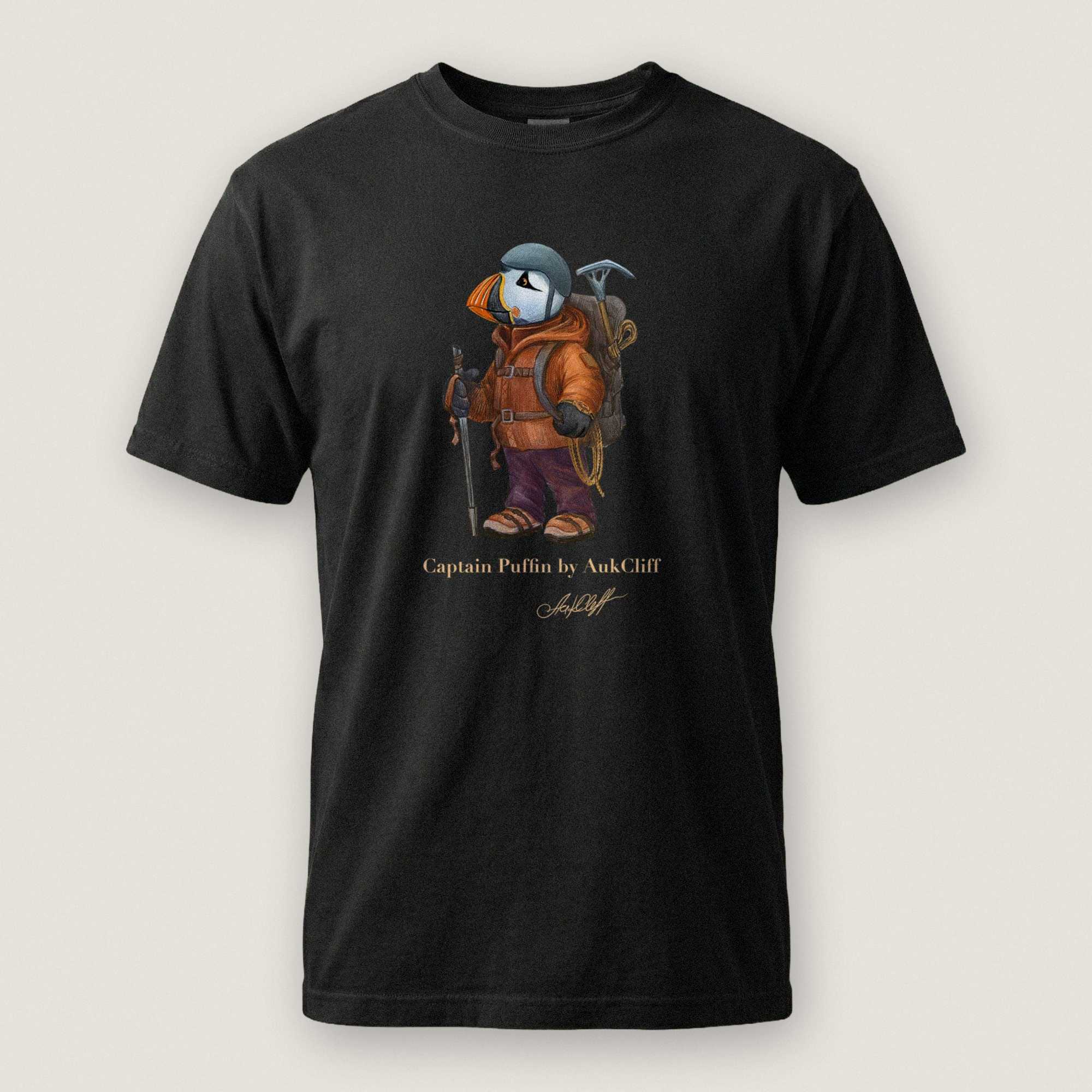 AukCliff Captain Puffin T-shirt Black / S Captain Puffin™ Mountaineer Comfort Colors T-Shirt