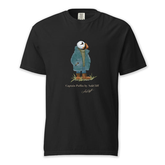 AukCliff® Captain Puffin T-shirt Black / S Captain Puffin™ “Nordic Trailkeeper” Comfort Colors T-Shirt