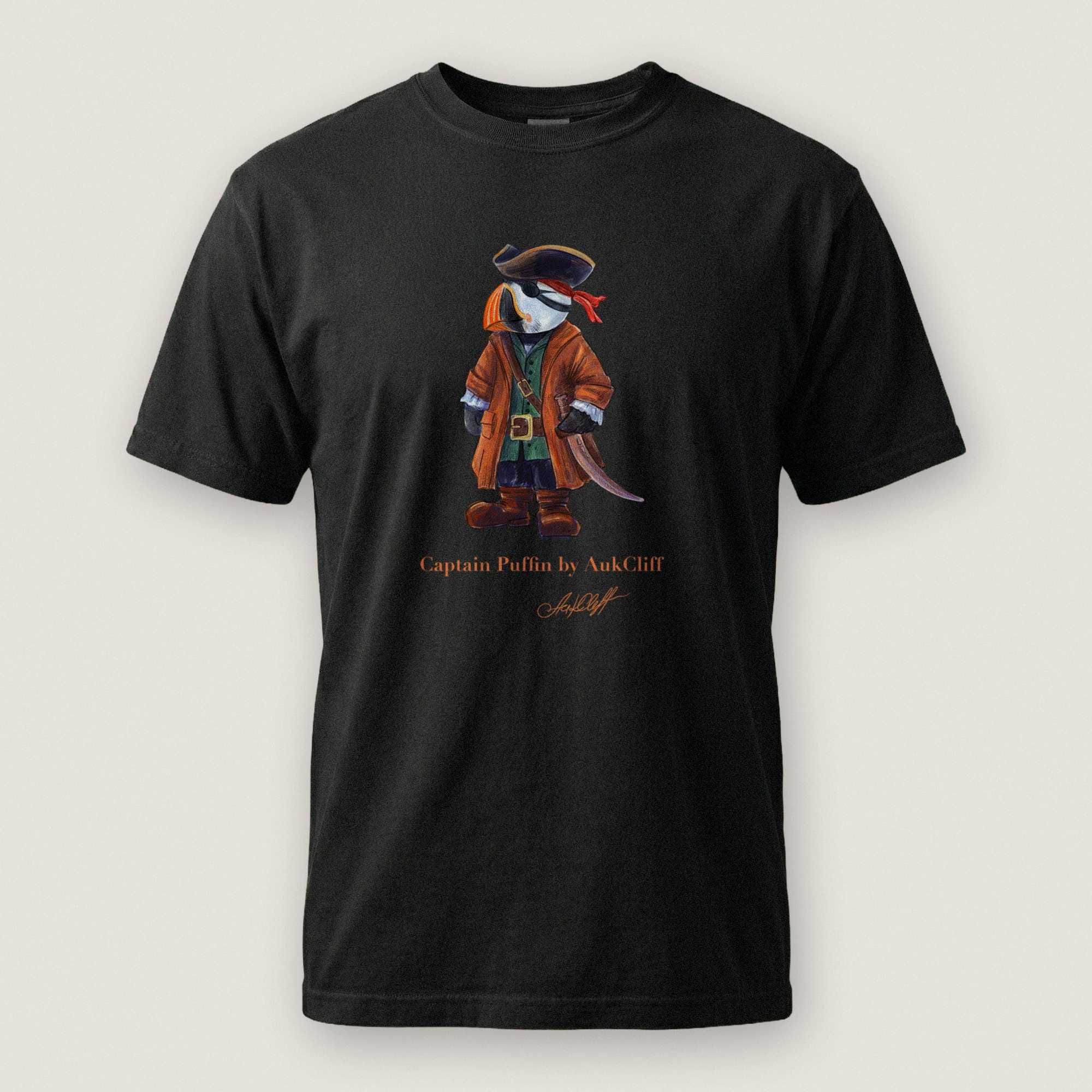 AukCliff Captain Puffin T-shirt Black / S Captain Puffin™ Pirate Comfort Colors T-Shirt